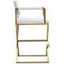 4_TOV Director 21 1/2" Wide White Vegan Leather Director's Chair more views