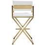 5_TOV Director 21 1/2" Wide White Vegan Leather Director's Chair more views