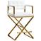 TOV Director 26" White Vegan Leather Modern Counter Stool