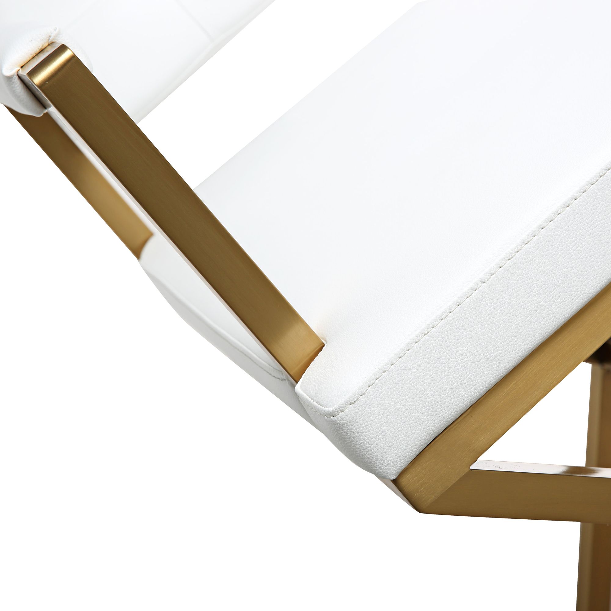 Image 5 TOV Director 26" White Vegan Leather Modern Counter Stool more views