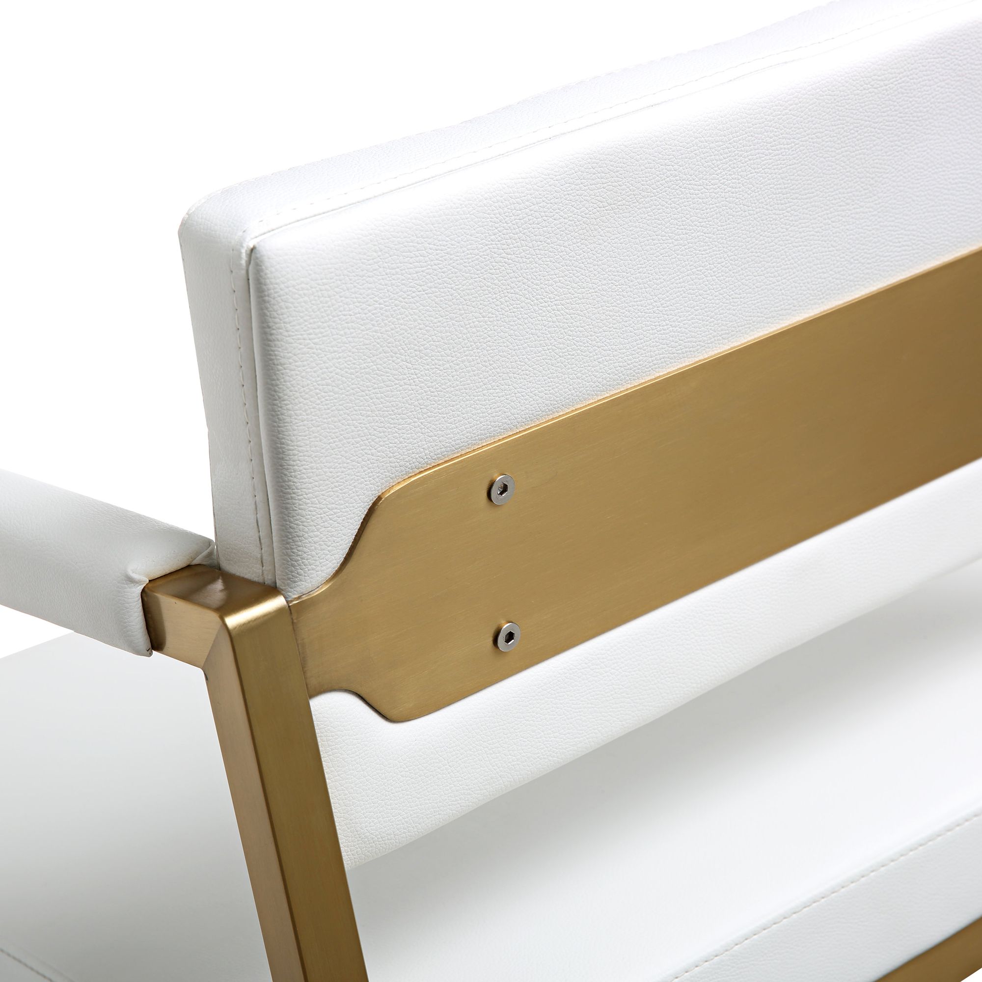 Image 6 TOV Director 26" White Vegan Leather Modern Counter Stool more views
