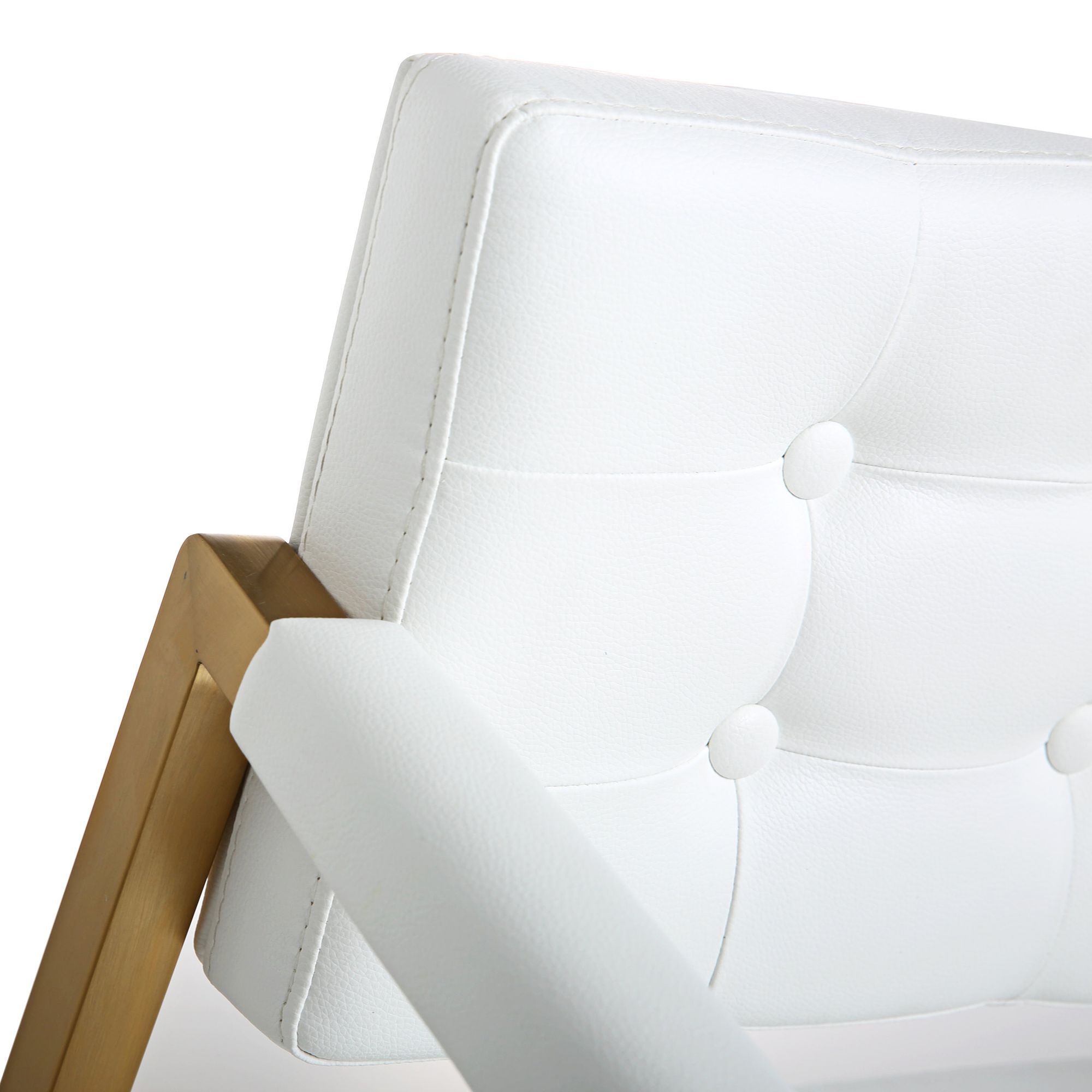 Image 7 TOV Director 26" White Vegan Leather Modern Counter Stool more views