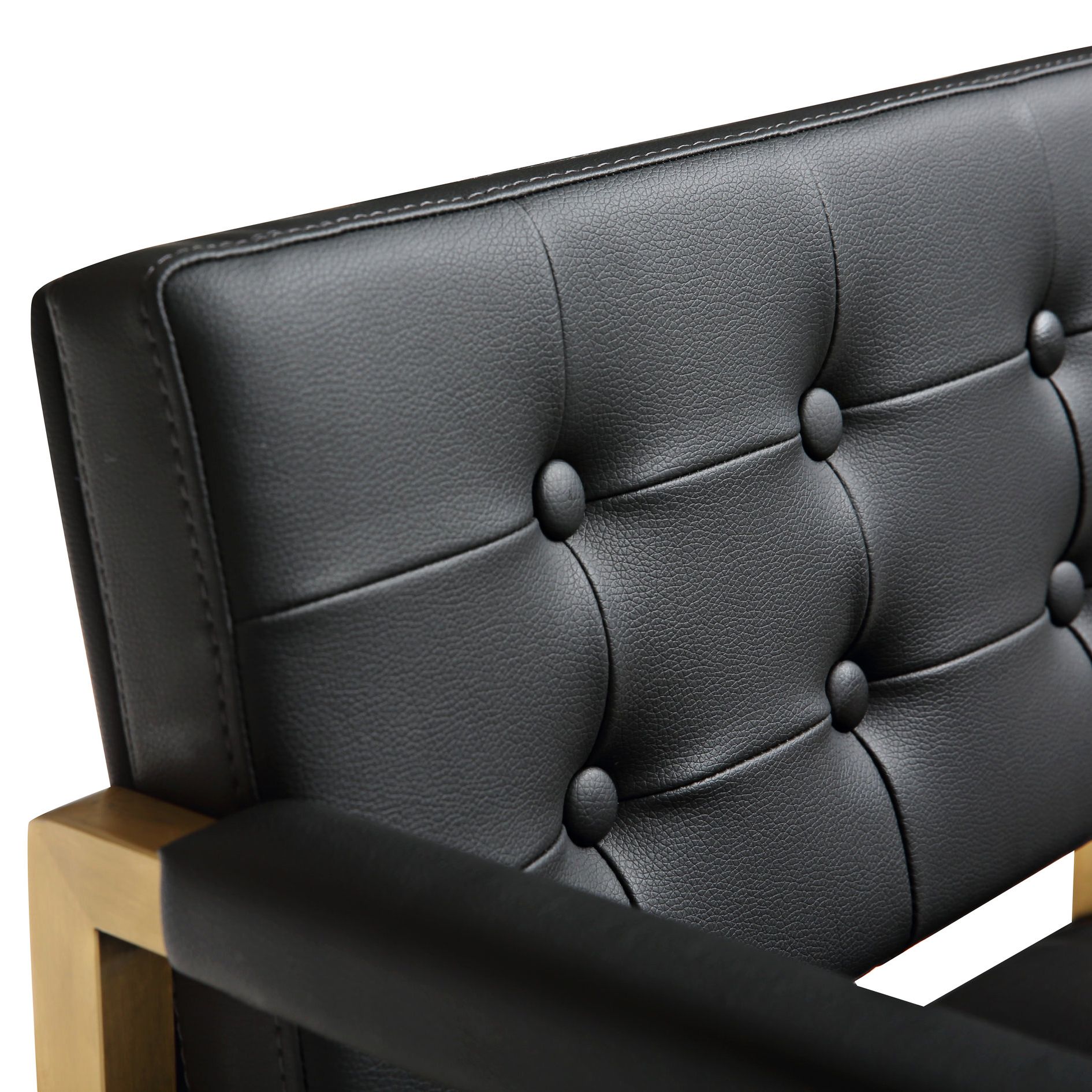 Image 7 TOV Director 30" Modern Black Vegan Leather Chair Bar Stool more views