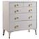 TOV Divine 38" Wide White 5-Drawer Wood Accent Chest