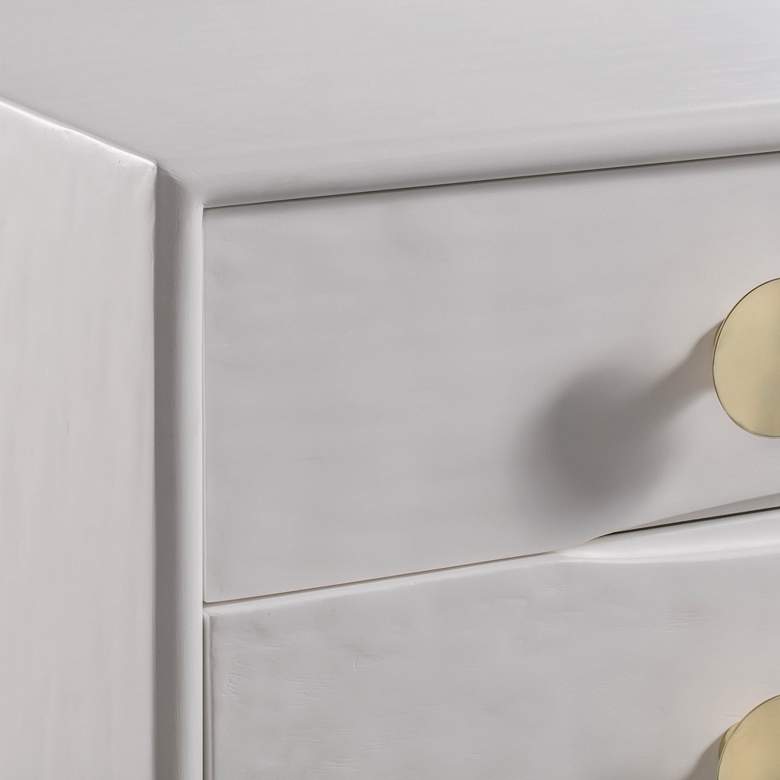 Image 2 TOV Divine 38" Wide White 5-Drawer Wood Accent Chest more views