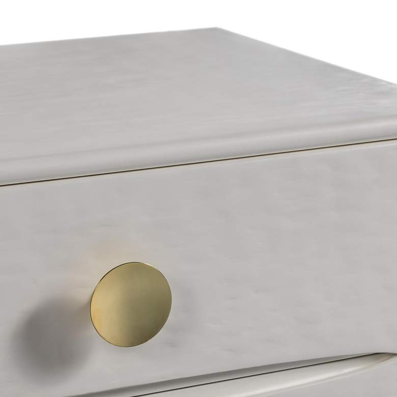 Image 5 TOV Divine 38" Wide White 5-Drawer Wood Accent Chest more views