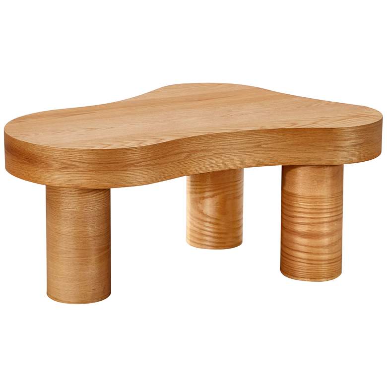 Image 1 TOV Dora 36" Wide Modern Natural Oak Wood Coffee Table