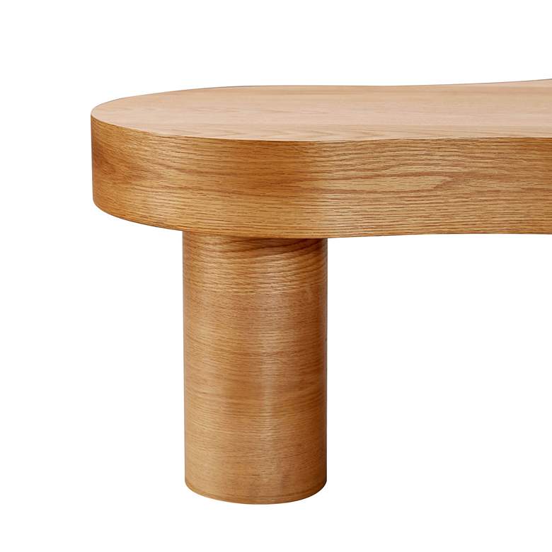Image 3 TOV Dora 36" Wide Modern Natural Oak Wood Coffee Table more views
