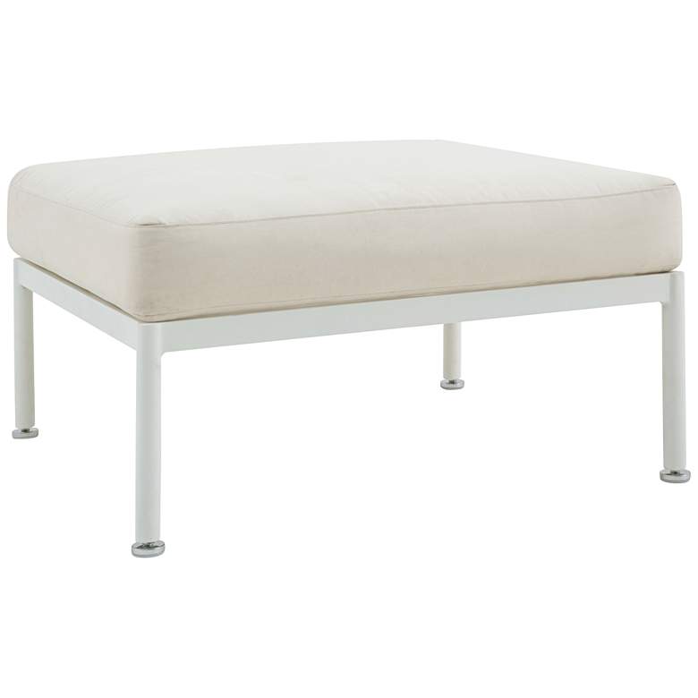 Image 1 TOV Dunes 29 1/2" Wide Cream Fabric Indoor/Outdoor Rectangular Ottoman