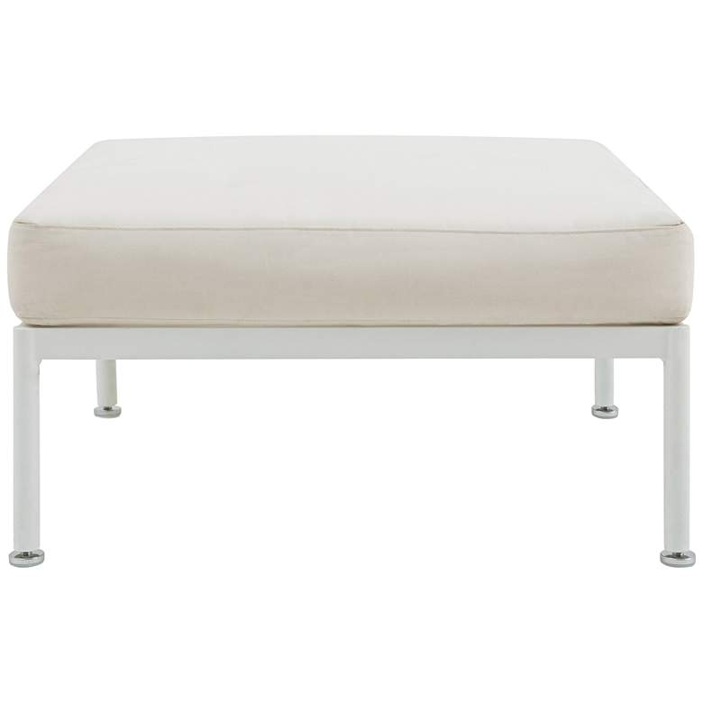 Image 4 TOV Dunes 29 1/2" Wide Cream Fabric Indoor/Outdoor Rectangular Ottoman more views