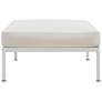 4_TOV Dunes 29 1/2" Wide Cream Fabric Indoor/Outdoor Rectangular Ottoman more views