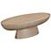 TOV Eclipse 47 1/4" Wide Faux Travertine Indoor-Outdoor Coffee Table