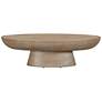 5_TOV Eclipse 47 1/4" Wide Faux Travertine Indoor-Outdoor Coffee Table more views