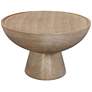 6_TOV Eclipse 47 1/4" Wide Faux Travertine Indoor-Outdoor Coffee Table more views