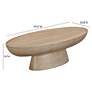 7_TOV Eclipse 47 1/4" Wide Faux Travertine Indoor-Outdoor Coffee Table more views