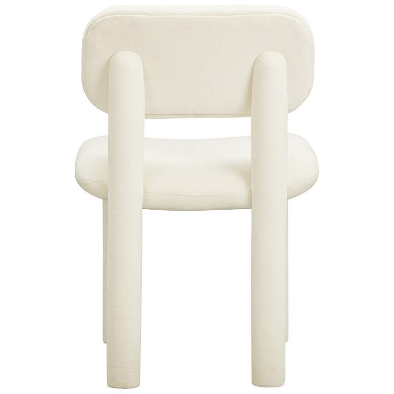 Image 3 TOV Elise 20 1/2" Wide Ivory White Velvet Fabric Modern Dining Chair more views