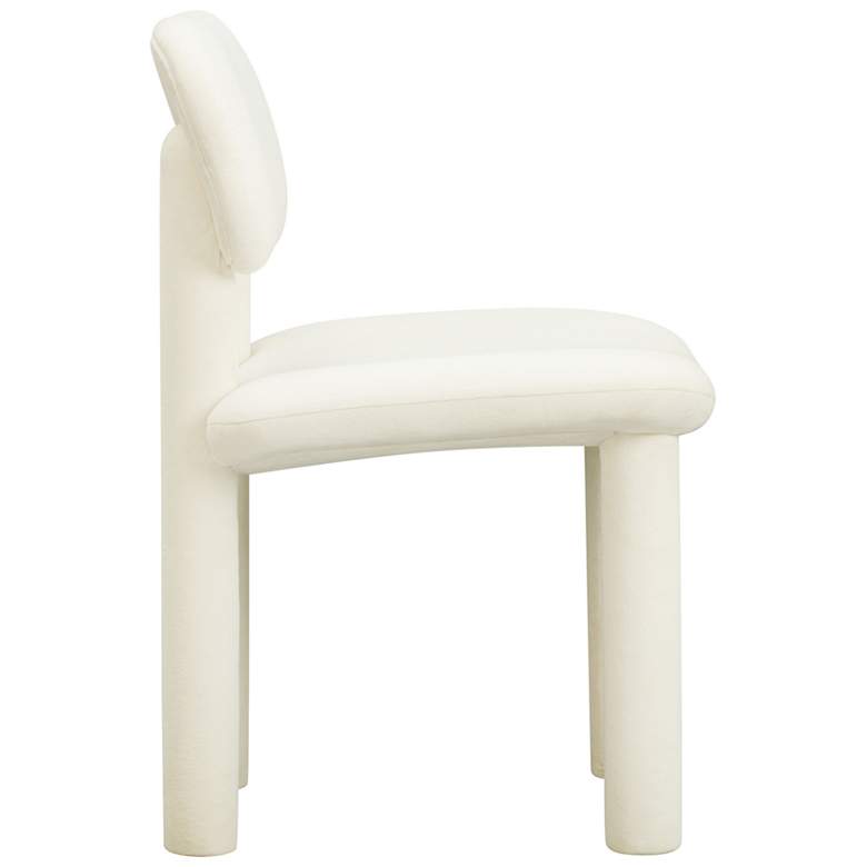 Image 4 TOV Elise 20 1/2" Wide Ivory White Velvet Fabric Modern Dining Chair more views