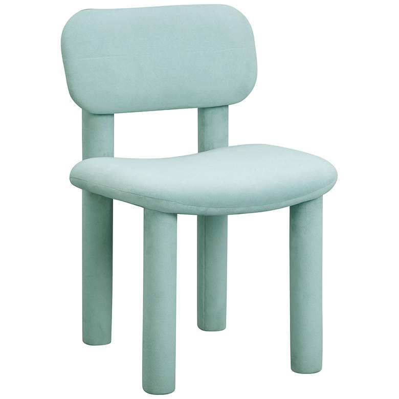 Image 1 TOV Elise 20 1/2" Wide Modern Pale Blue Velvet Fabric Dining Chair
