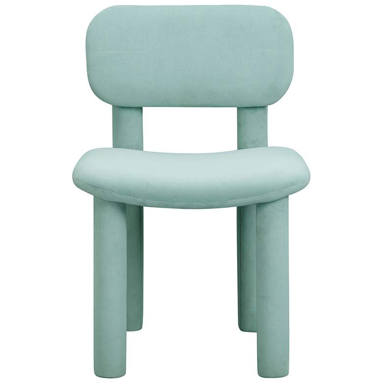 Image 2 TOV Elise 20 1/2" Wide Modern Pale Blue Velvet Fabric Dining Chair more views