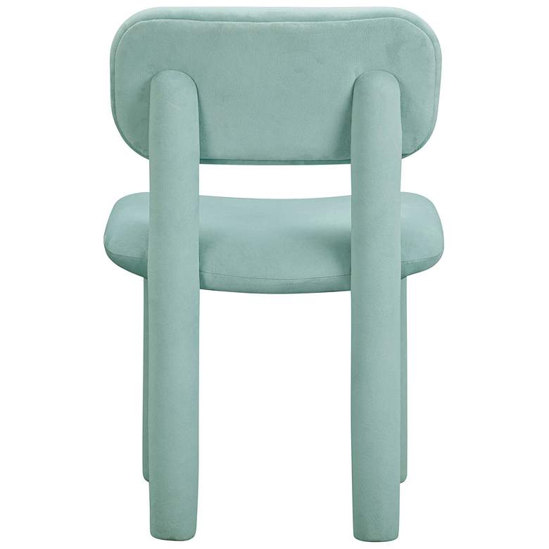 Image 3 TOV Elise 20 1/2" Wide Modern Pale Blue Velvet Fabric Dining Chair more views