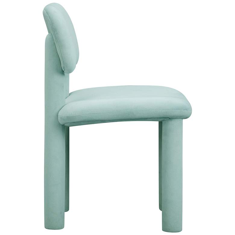 Image 4 TOV Elise 20 1/2" Wide Modern Pale Blue Velvet Fabric Dining Chair more views
