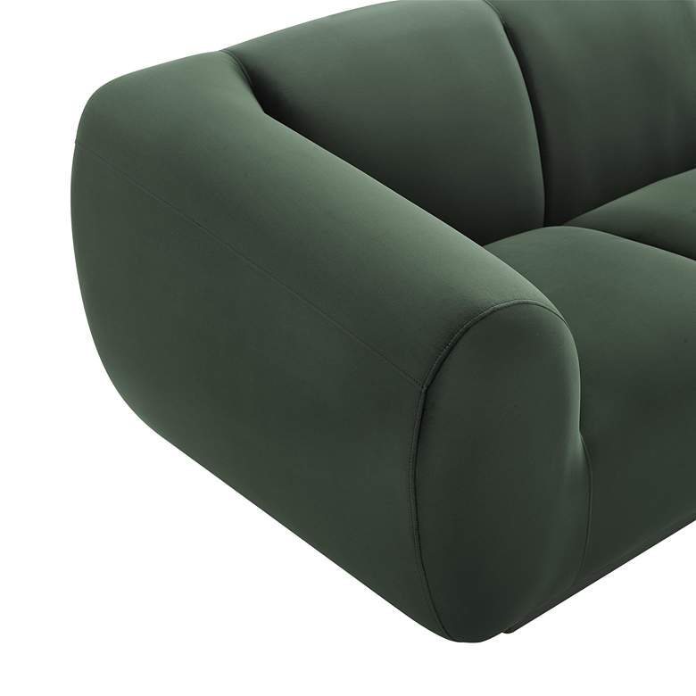 Image 3 TOV Emmet 89 3/4" Wide Modern Forest Green Velvet Fabric Sofa more views