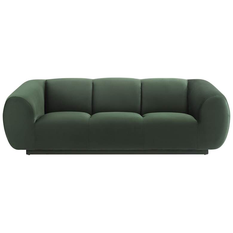 Image 4 TOV Emmet 89 3/4" Wide Modern Forest Green Velvet Fabric Sofa more views