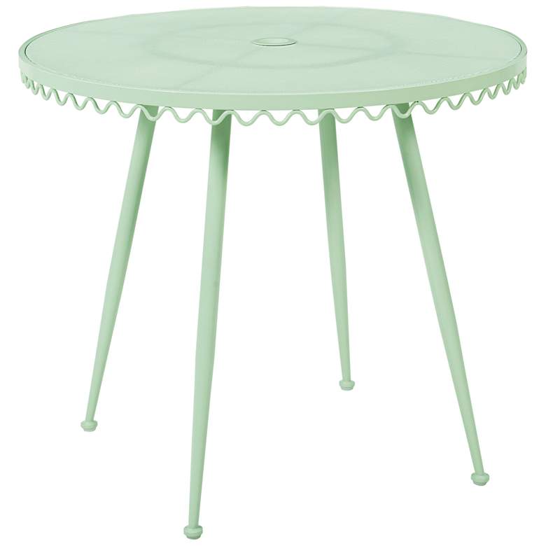 Image 1 TOV Erica 34" Wide Mint Green Wrought Iron Outdoor Coffee Table