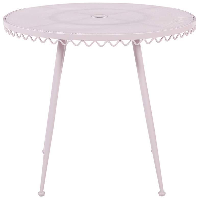 Image 4 TOV Erica 34" Wide Pink Wrought Iron Outdoor Coffee Table more views