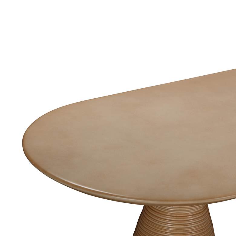 Image 3 TOV Fassa 86 3/4" Wide Terracotta Oval Indoor-Outdoor Dining Table more views