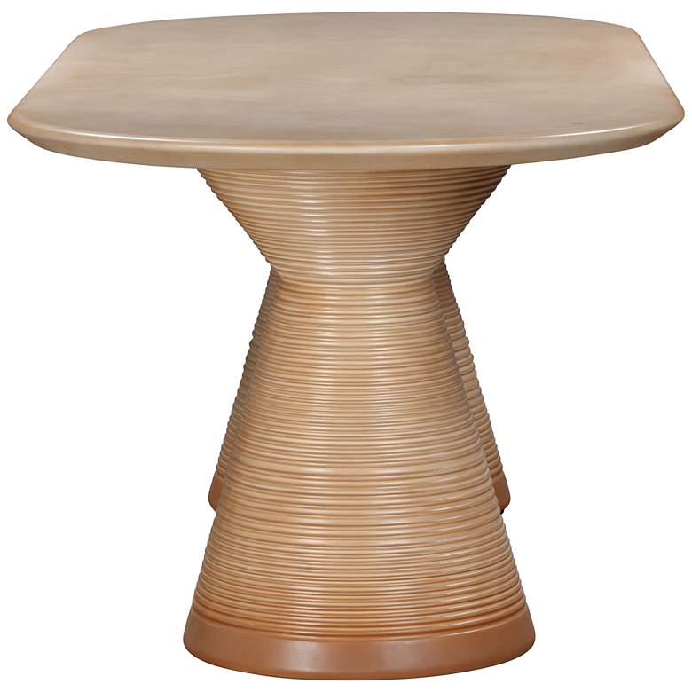 Image 6 TOV Fassa 86 3/4" Wide Terracotta Oval Indoor-Outdoor Dining Table more views