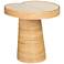 TOV Felicia 21 1/4" Wide Modern Natural Rattan Lilypad Side Table