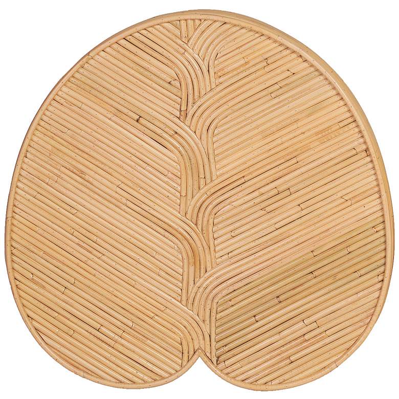 Image 2 TOV Felicia 21 1/4" Wide Modern Natural Rattan Lilypad Side Table more views