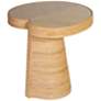 4_TOV Felicia 21 1/4" Wide Modern Natural Rattan Lilypad Side Table more views