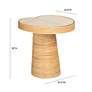 5_TOV Felicia 21 1/4" Wide Modern Natural Rattan Lilypad Side Table more views