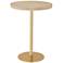 TOV Fiona 16" Wide Modern Gold and Natural Marble Drink Side Table