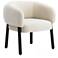 TOV Foxy 27 3/4" Wide Cream Basketweave Chenille Accent Chair