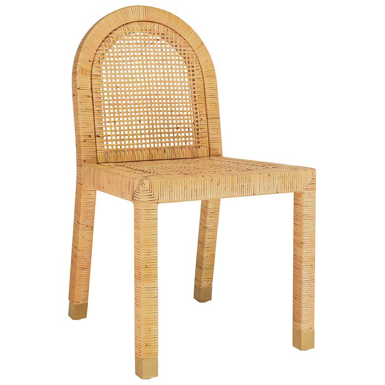 Image 4 TOV Furniture Amara 17 3/4" Wide Natural Rattan Dining Chair more views