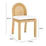 7_TOV Furniture Amara 17 3/4" Wide Natural Rattan Dining Chair more views