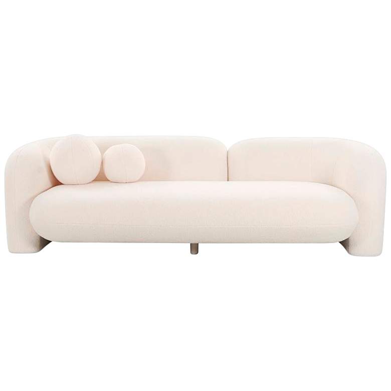 Image 3 TOV Furniture Amelie 91 1/4" Wide Cream Faux Fur Modern Sofa