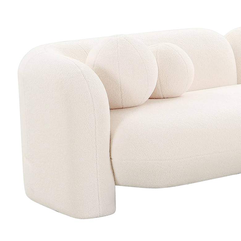Image 4 TOV Furniture Amelie 91 1/4" Wide Cream Faux Fur Modern Sofa more views
