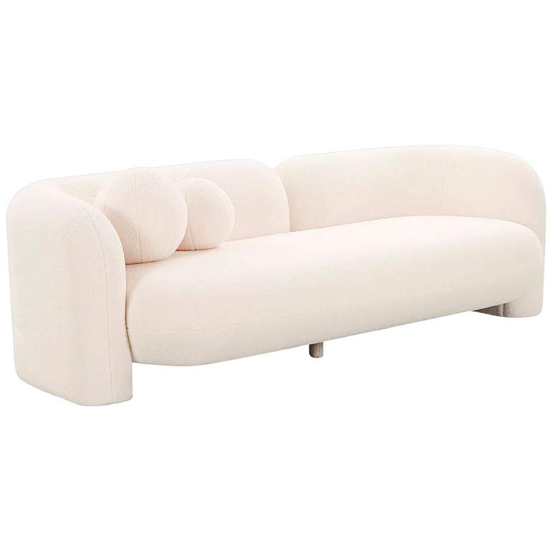 Image 6 TOV Furniture Amelie 91 1/4" Wide Cream Faux Fur Modern Sofa more views