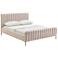 TOV Furniture Angela 65 3/4" Wide Blush Velvet Fabric Tufted Queen Bed