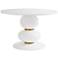 TOV Furniture Arianna 47 1/4" Wide White Round Modern Dinette Table