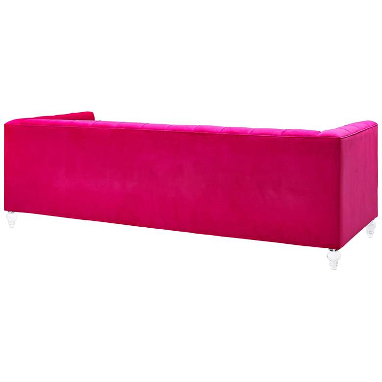 Image 4 TOV Furniture Bea 90 1/2" Wide Modern Pink Velvet Tufted Sofa more views