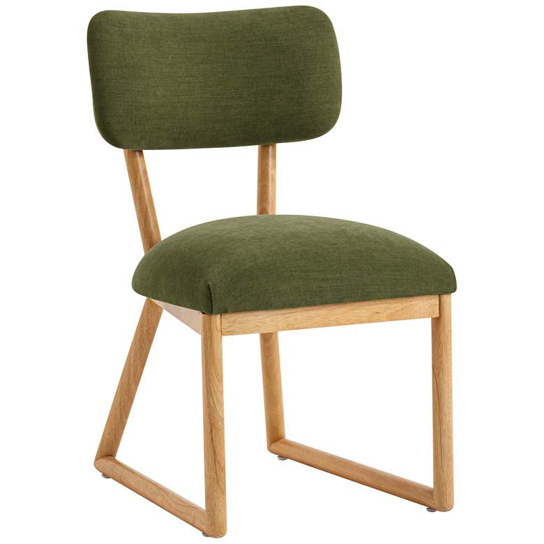 Image 1 TOV Furniture Bobbie 18 3/4" Wide Green Recycled Fabric Dining Chair