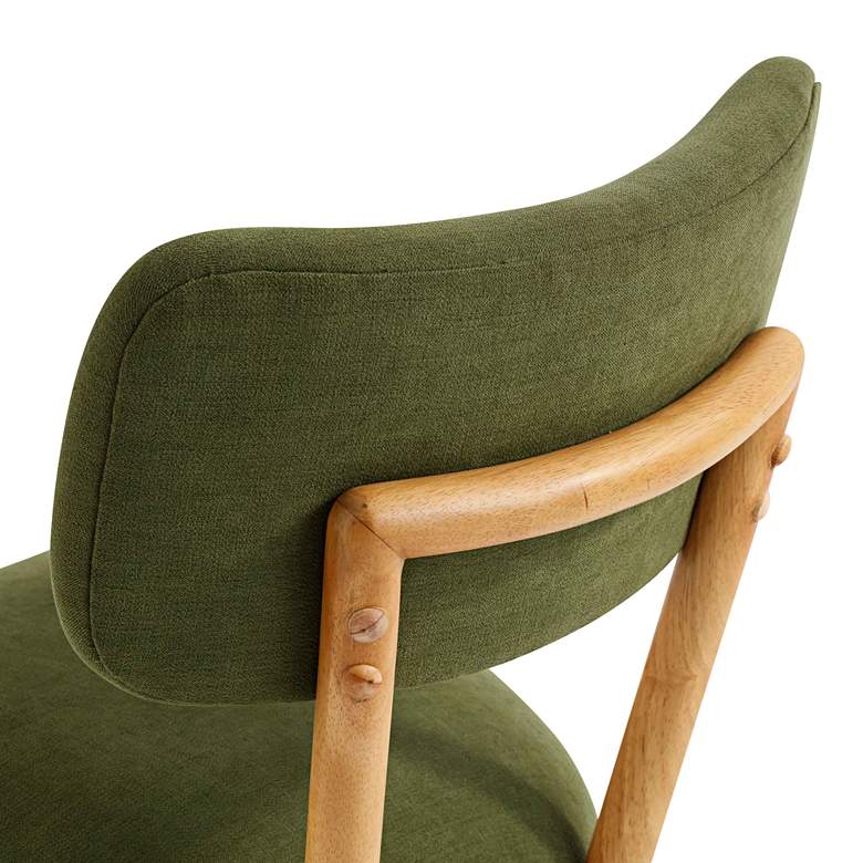 Image 2 TOV Furniture Bobbie 18 3/4" Wide Green Recycled Fabric Dining Chair more views