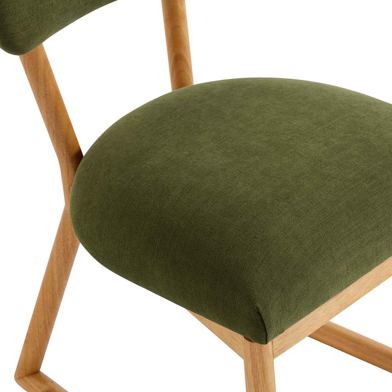 Image 3 TOV Furniture Bobbie 18 3/4" Wide Green Recycled Fabric Dining Chair more views