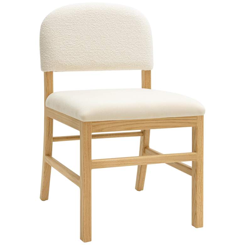 Image 1 TOV Furniture Calla 18 1/2" Wide Cream Performance Velvet Dining Chair