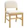 TOV Furniture Calla 18 1/2" Wide Cream Performance Velvet Dining Chair
